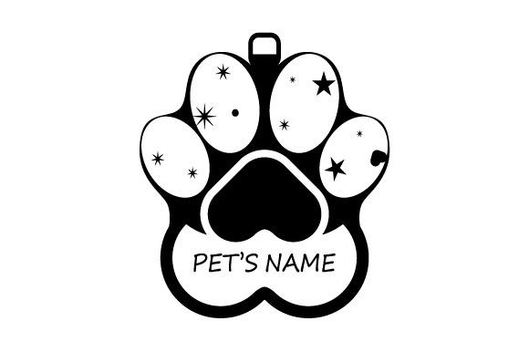 Christmas Bauble Pet Name Vector, SVG & Print Templates