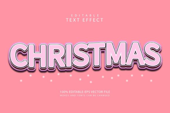 Christmas Editable Text Effect 3D Layer Styles