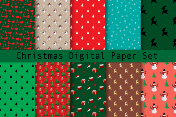 Christmas Seamless Pattern Background and Patterns