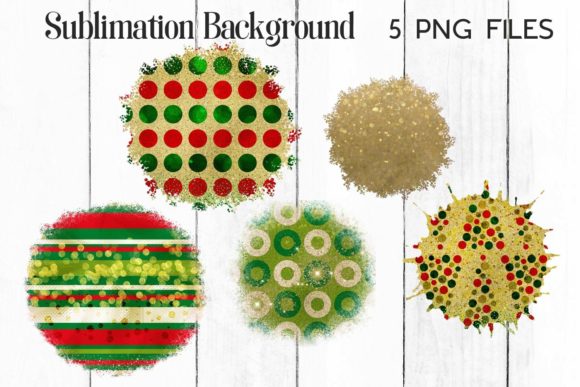 Christmas Sublimation Circle Background and Backgrounds