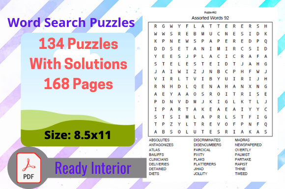 Christmas Word Search Puzzle Books for Kdp Interiors