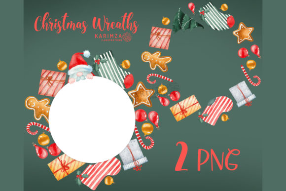 Christmas Wreath PNG for Crafts and Marketing