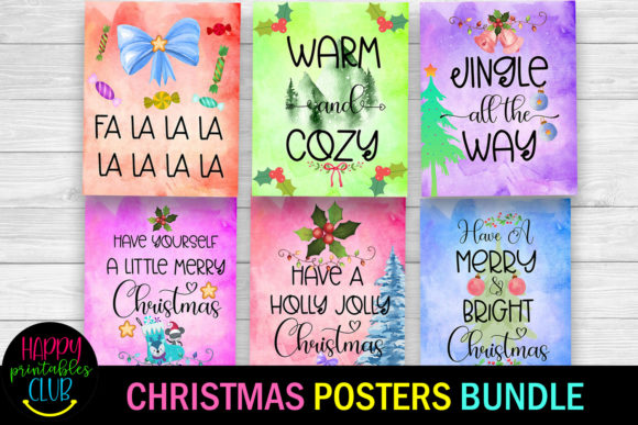 Holiday Christmas Posters Bundle for Teaching Materials