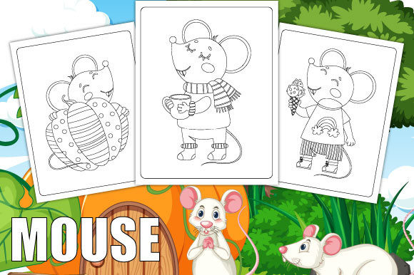 Mouse Coloring Book Pages for Kids and Coloring Pages Amp