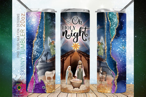 Oh Holy Night Christmas Nativity Tumbler & Crafts