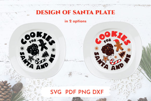 Santa Cookie Tray Svg. Cut File and Print Templates