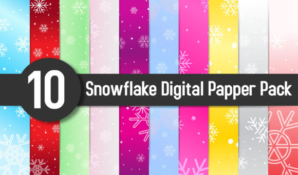 Snowflakes Scrapbook Bundle & Backgrounds