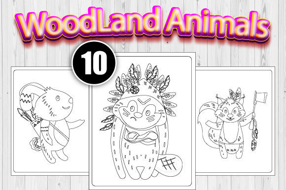 Woodland Animals Coloring Book Pages and Coloring Pages Amp
